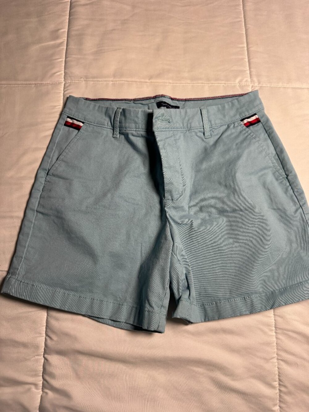 Tommy Hilfiger Light Blue 5" Classic Stretch Chino Shorts - Size 2